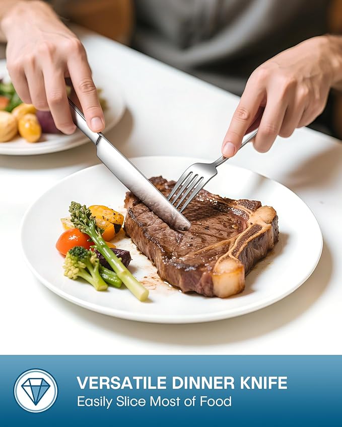 Stapava 20 Piece Silverware Set, Food-Grade Stainless Steel Flatware Sets - Image 3