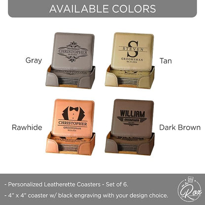 Personalized Groomsmen Coaster Gifts - Image 2