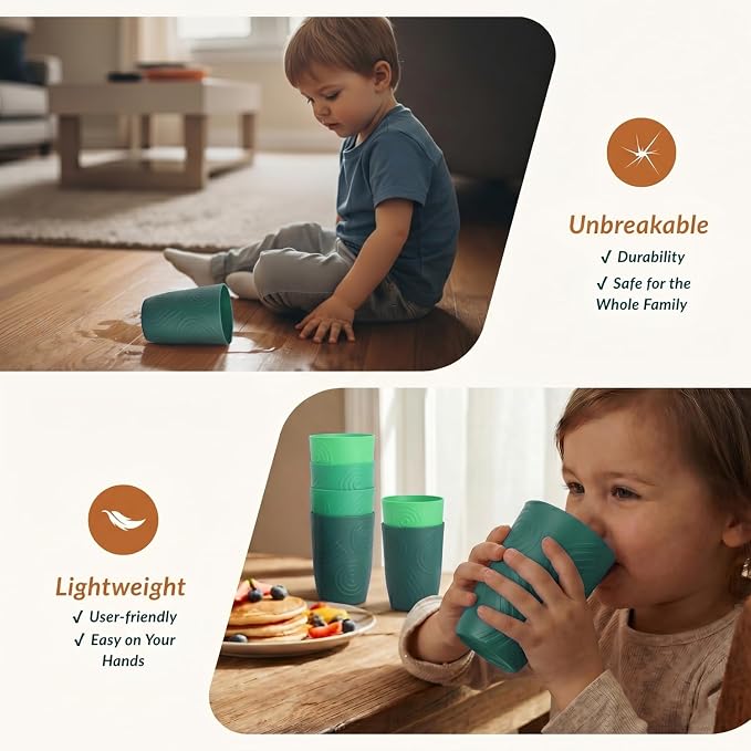 Homienly Cups for Drinking 12oz Daily Use Cups Dishwasher Safe Plastic Cups - Image 4