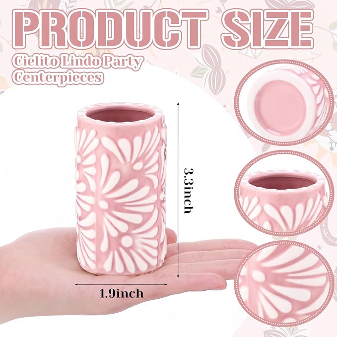 12 Set Cielito Lindo Party Favors, Handleless | Mexican Tequila Shot Glasses - Image 2