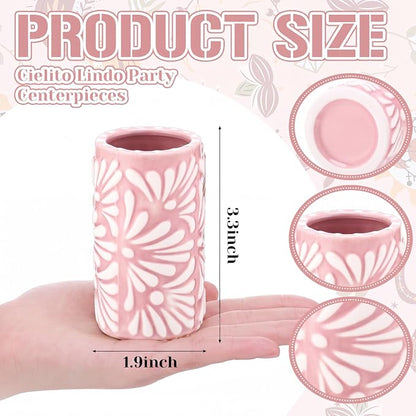 12 Set Cielito Lindo Party Favors, Handleless | Mexican Tequila Shot Glasses - Image 2