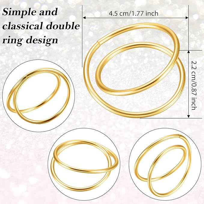 12 Pieces Gold Napkin Rings Metal Spiral Sliver Pink Napkin Rings Buckles - Image 2