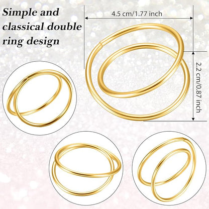 12 Pieces Gold Napkin Rings Metal Spiral Sliver Pink Napkin Rings Buckles - Image 2