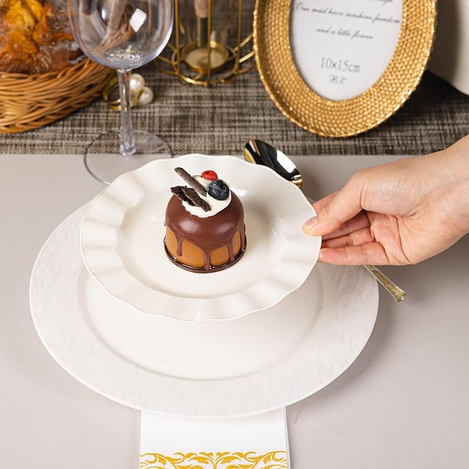 72 Pack Ivory Plastic Plates, Thanksgiving - Image 5