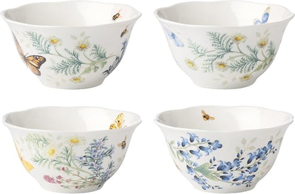 Lenox Butterfly Meadow Herbs Porcelain Rice Bowls, gift by Lenox
