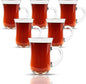 Tea Glasses with Handle Set of 12, Small Clear Glass Tea Cups by YERSIZ