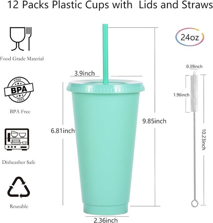 24 oz Reusable Plastic Cups, Custom Cups - Image 2