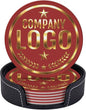 Custom Coaster with Logo by Handmade