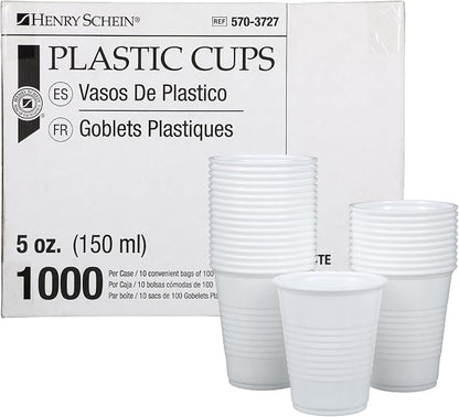 Henry Schein 5 Oz Plastic Disposable Dental Cups, 1000 Ct | Embossed Grip by HenrySchein