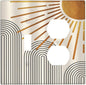 Light Switch Cover Plate Mid Century Boho Sun Beige Minimalist Abstract 2 Gang Decorative Switch Plates 1 Toggle Duplex Combo Outlet Covers GFCI Wall Plates for Bathroom Bedroom Decor