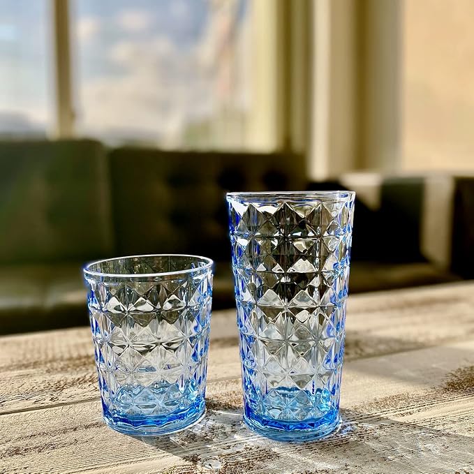KLIFA- CUPID- 16 & 21 ounce, Acrylic Drinking Glasses, Tumbler Highball Glass - Image 3