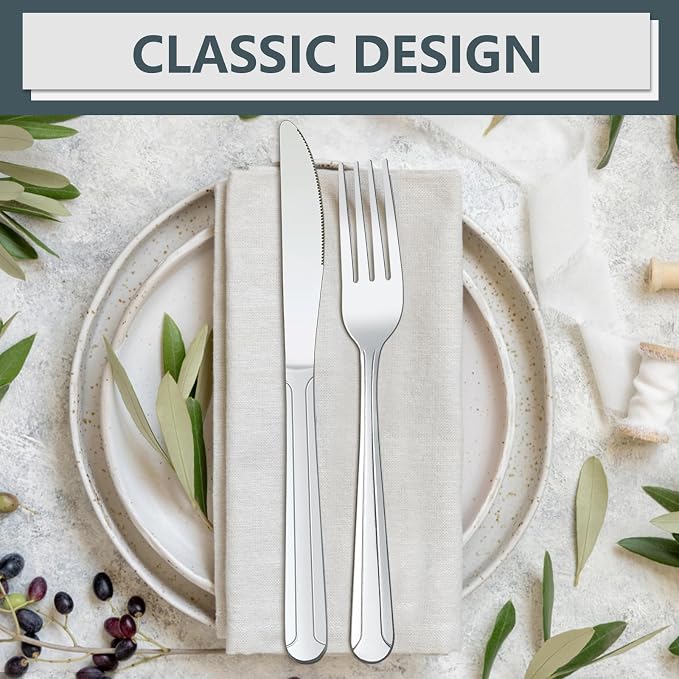 BEWOS 24-Piece 9-Inch Dinner Knives - Image 7