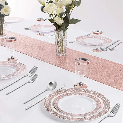 Matte Silverware Set, VANVRO 60-Piece Stainless Steel Flatware Set, Satin - Image 6