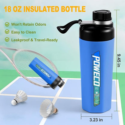 Ceramic Lined Water Bottle, 18 oz Insulated Travel Mug - Image 5