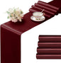 Manyshofu Maroon Satin Table Runner 12x108 by Manyshofu