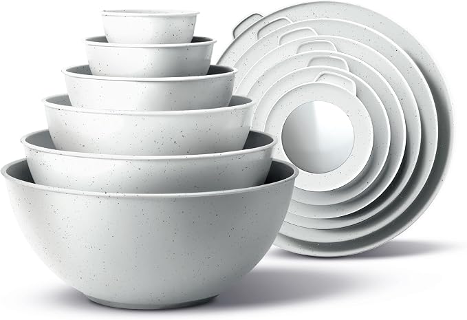 COOK WITH COLOR Mixing Bowls with TPR Lids by CookwithColor