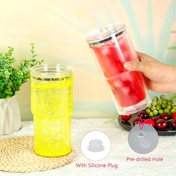 18 Oz 8 Pack Acrylic Snowglobe Tumbler - Image 3