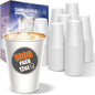 MOUMOULIFE Disposable Paper Coffee Cups 12 oz 1000 Count Bulk, Leak-Proof White by moumoulife