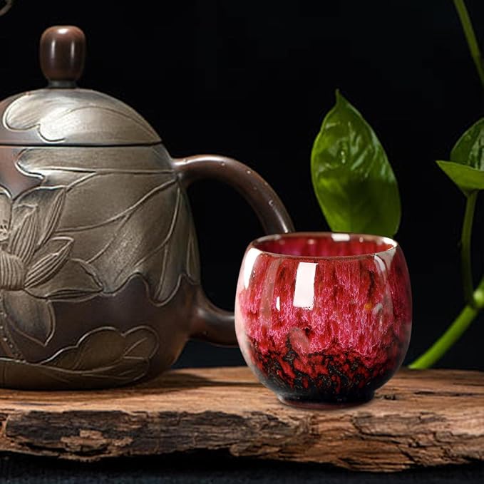 Ceramic Mug Chinese Kung Fu Coffee Cup Infuser Teacup Handmade Handleless - Image 7