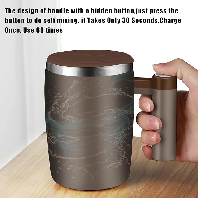 Self Stirring Mug, Rechargeable Auto Magnetic Coffee Mug - Image 4