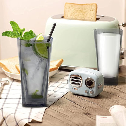Top-spring 12 Oz Reusable Plastic Water Tumbler 6pcs Grey BPA Free | Thickened - Image 9