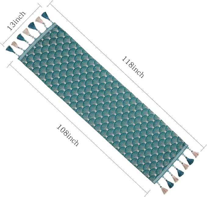 Table Runner, Vintage Luxury Embroidered Floral Jacquard Damask Fabric - Image 2