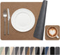 Vinyl Placemats Set of 6, Dual Sided Place Mats by Banchif