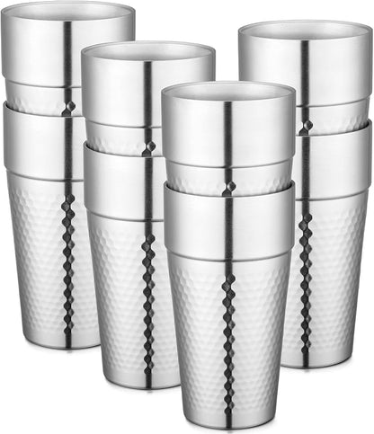 Beasea Stainless Steel Cups 19 oz, 8 Pack Large 18.6oz 550ml Stainless Steel by Beasea
