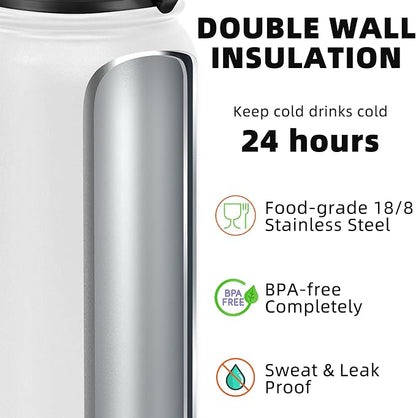 Fanhaw 24 oz Insulated Stainless Steel Water Bottle - Image 3
