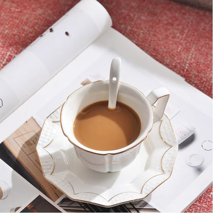 Tea Cup and Saucer Set for 1, 6.8 Oz | Coffee Cup - Image 9