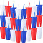 Honeydak 30 Pack Tumbler with Straw and Lid Bulk Cups by Honeydak