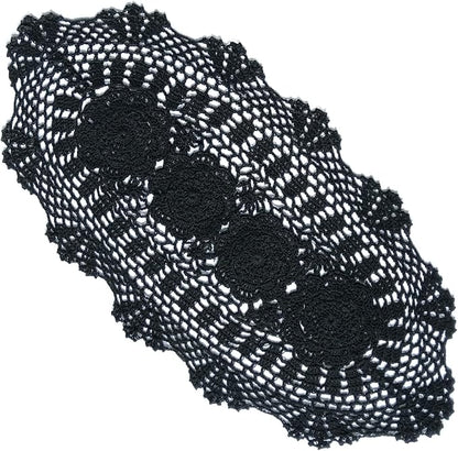 Phantomon Oval Lace Table Runner Doilies Floral Table Scarf Furniture Cloth by Phantomon