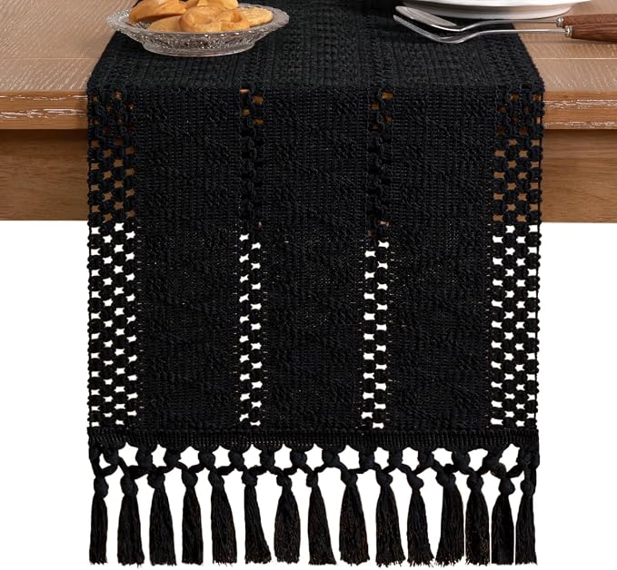 Boho Table Runner Summer Farmhouse Rustic Dining Dresser Scarf Home Decor | - Image 3