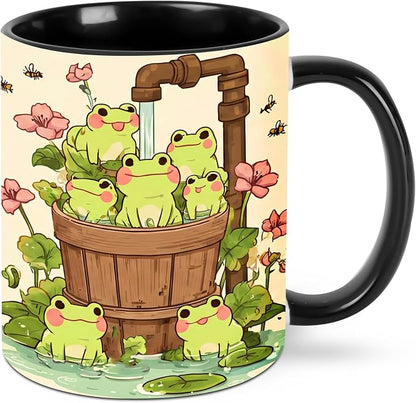 FyLybois Frog Coffee Mug 11 Ounce Mugs Ceramic Tea Cup Drinking Water Cups | by FyLybois