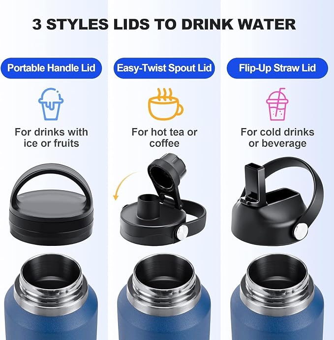 SENDESTAR 32oz Stainless Steel Water Bottle, Double Wall Vacuum Insulated Bottle - Image 6