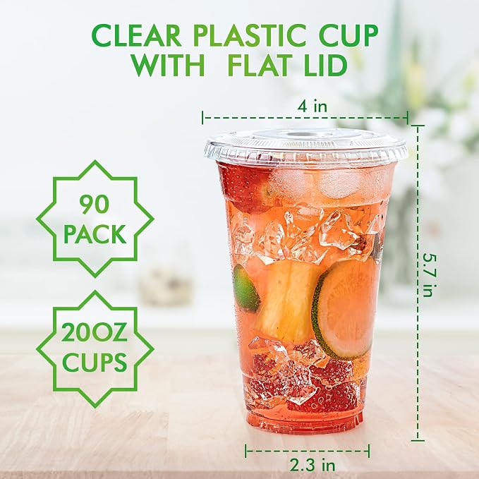 Lilymicky 20 oz Clear Plastic Cups - Image 6