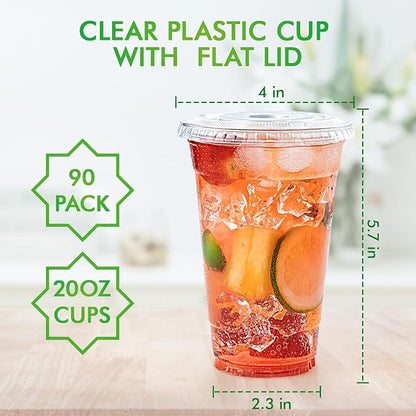 Lilymicky 20 oz Clear Plastic Cups - Image 6
