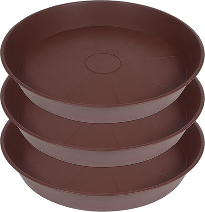 3 Pack of 20 22 inch Plant Saucer, 3.6" Depth Tray, Large Garden Plastic Flower by Bleuhome