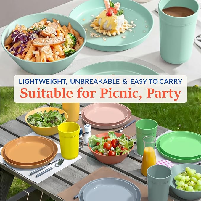 Unbreakable Large Cereal Bowls Set of 6, 32 Ounce BPA-Free Microwave & - Image 8