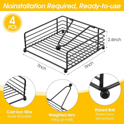4 PCS Black Metal Napkin Holders - Image 2