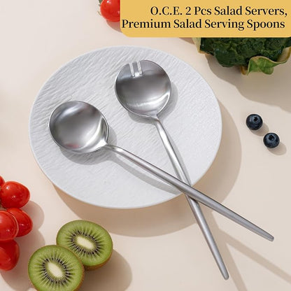 Salad Servers, O.C.E. Spoon and Fork Set, 10.3 inch Salad Utensils, Premium - Image 7