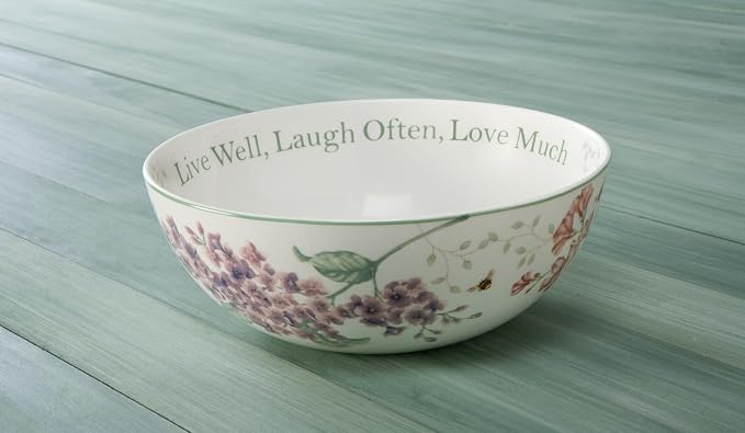 Lenox Butterfly Meadow "Live Well, Laugh Often, Love Much" Serving Bowl - Image 5