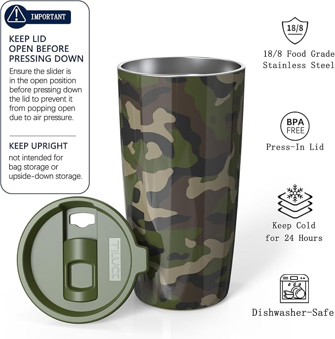 TILUCK 20 oz Insulated Coffee Tumbler - Image 2