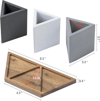 MyGift Modern Concrete Desk Organizer Set - Image 5