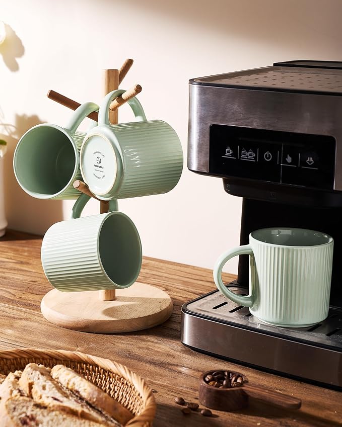 famiware Coffee Mug Set for 6, Star 12 oz Catering Mugs Cup Set - Image 4