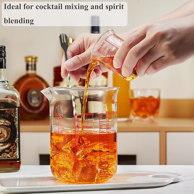 High Borosilicate Glass Measuring Cup-V-Shaped Spout，Glass Measuring Beaker - Image 8