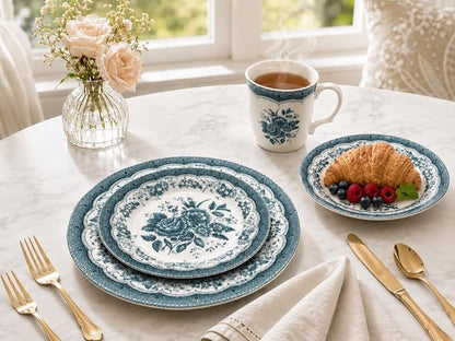 Royal 24-Piece Porcelain Dinnerware Set - Image 3