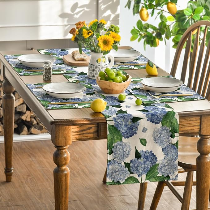 Artoid Mode Watercolor Hydrangea Placemats - Image 5