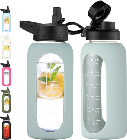 CIVAGO 32 oz Glass Water Bottle by CIVAGO