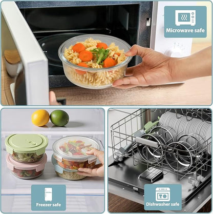 4 Cup/32oz Borosilicate Glass Meal Prep Containers - Image 4